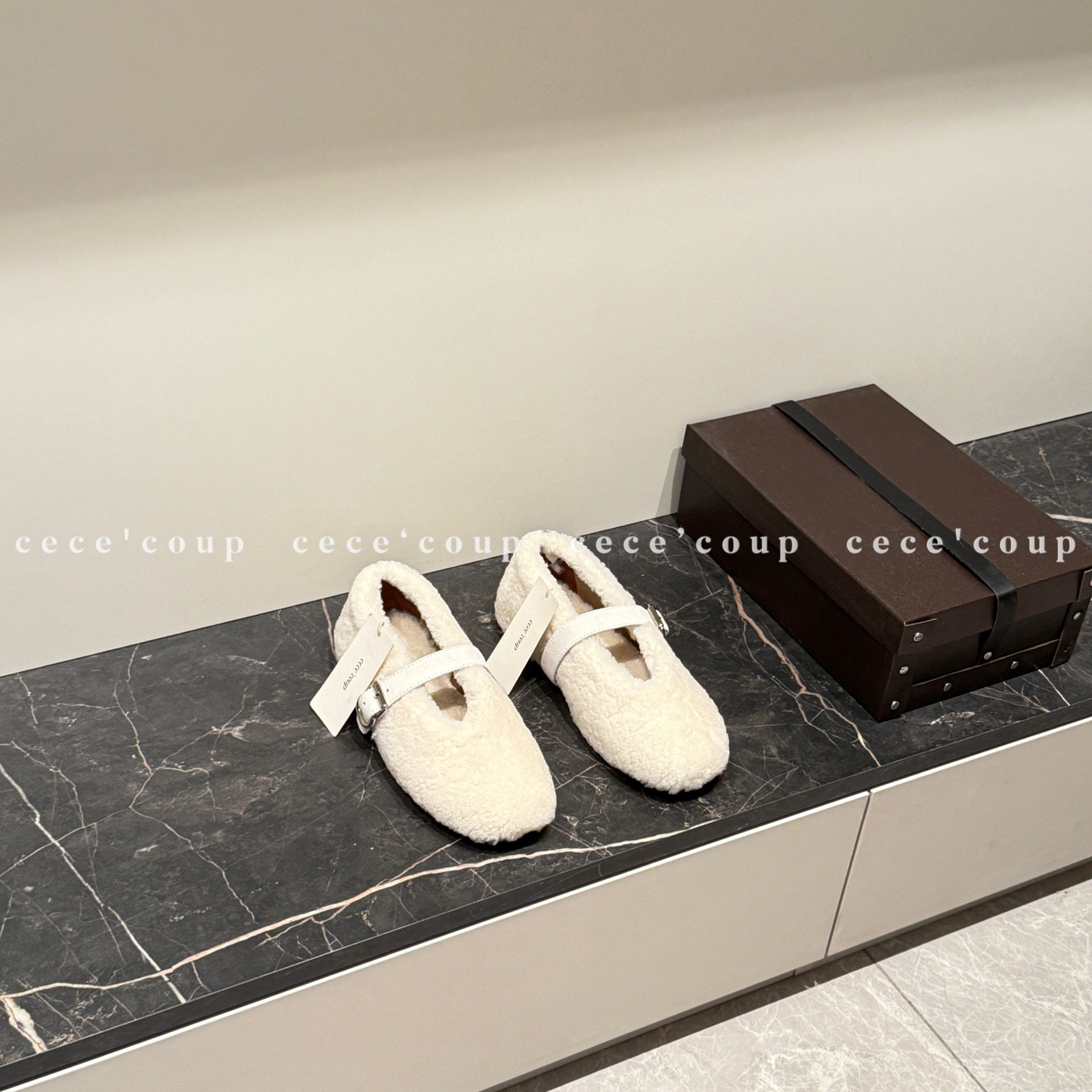 cece coup 宝藏 Shoe ！1/06 新品  25FW 羊羔毛平底芭蕾玛丽珍鞋,淘宝优惠券,粉丝福利购,淘宝优惠卷