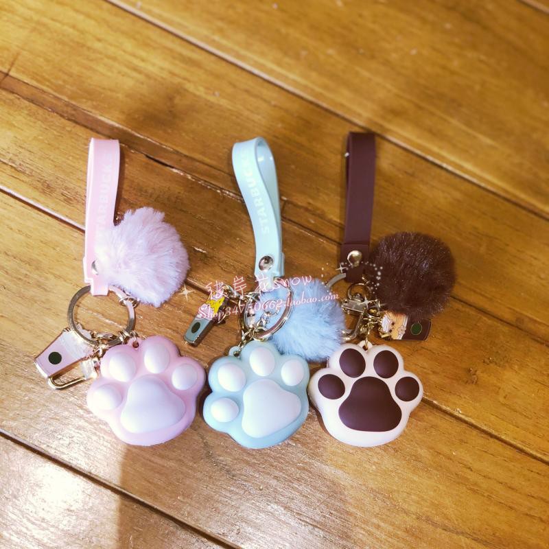 星巴克樱花季猫爪lamy笔airpods耳机套卡零钱挂件迷你书包钥匙链 - 图0