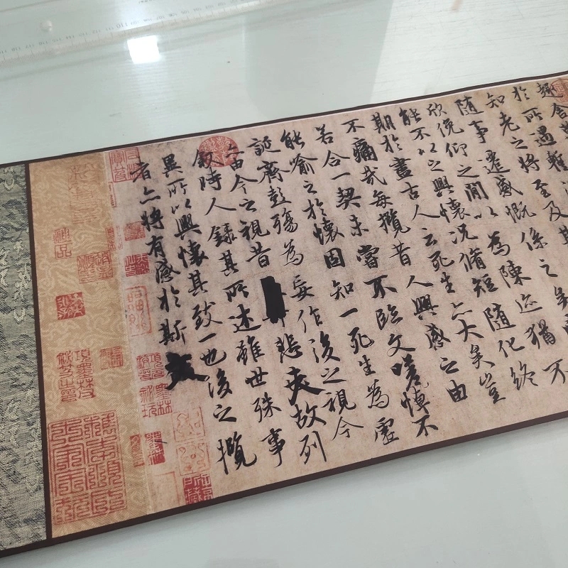 冯承素版兰亭序古代仿古书法字画高清复制真迹微喷中堂家居装饰画-图2