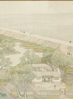 清徐扬国画乾隆南巡图卷四复古书画人物长卷真迹微喷仿古复制装饰