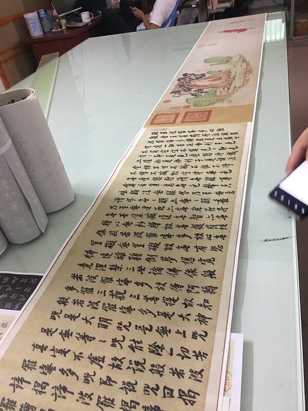 吴彬十六罗汉图卷国画复古书画佛像人物水墨工笔仿古复制手卷装饰