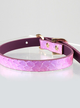 项圈女见光变色横竖纹亚文化choker项圈镭射皮蛇纹K9装饰项链女m