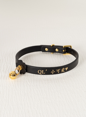 真皮项圈定制刻字外出choker