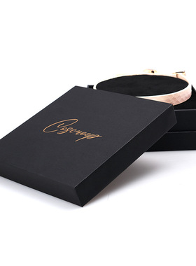 COSCREEPY 暗夜鎏金礼盒 项圈收纳盒 高端饰品黑色礼品包装盒