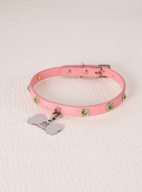 项圈定制刻字手工皮具外侧女m链子真皮choker铃铛