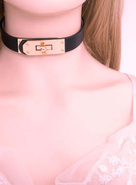 项圈定制刻字女真皮项圈