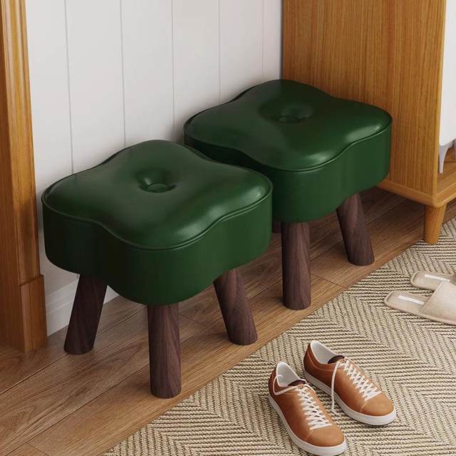 Household solid wood low stool replacement shoe stool door small stool