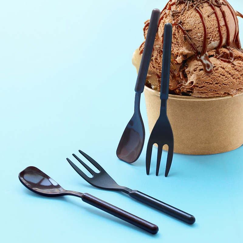 一次性黑森林蛋糕布丁勺独立包装三齿加厚点心水果叉10cm果切叉,淘宝优惠券,粉丝福利购,淘宝优惠卷