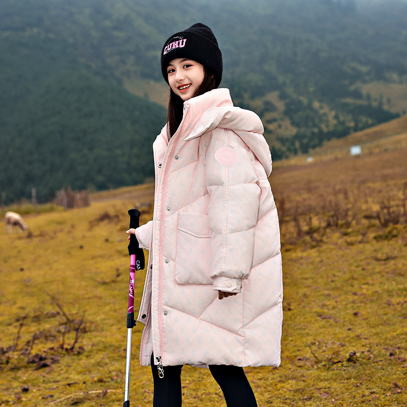 女童羽绒服中长款加厚2025新款儿童中大童韩版洋气冬季外套,淘宝优惠券,粉丝福利购,淘宝优惠卷