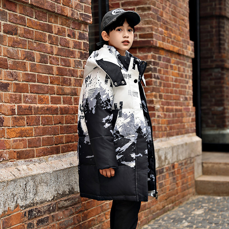 男童羽绒服中长款加厚新款儿童中大童韩版洋气冬季白鸭绒外套,淘宝优惠券,粉丝福利购,淘宝优惠卷