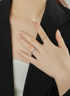 设计戒指女甜美活口可调节