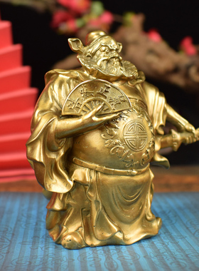 铜招财钟馗客厅卧室书房桌面摆件