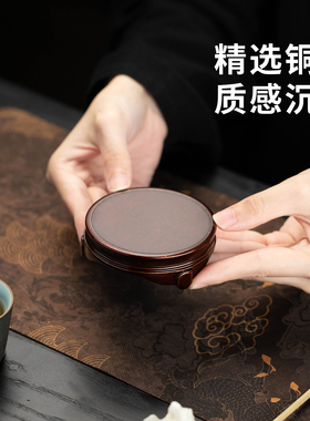 纯铜黄铜摆件底座聚宝盆文昌塔