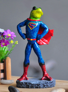 功夫青蛙橱窗摆件蛙星人园艺树脂