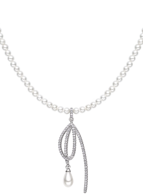 赵今麦何方HEFANG玫瑰丝带项链