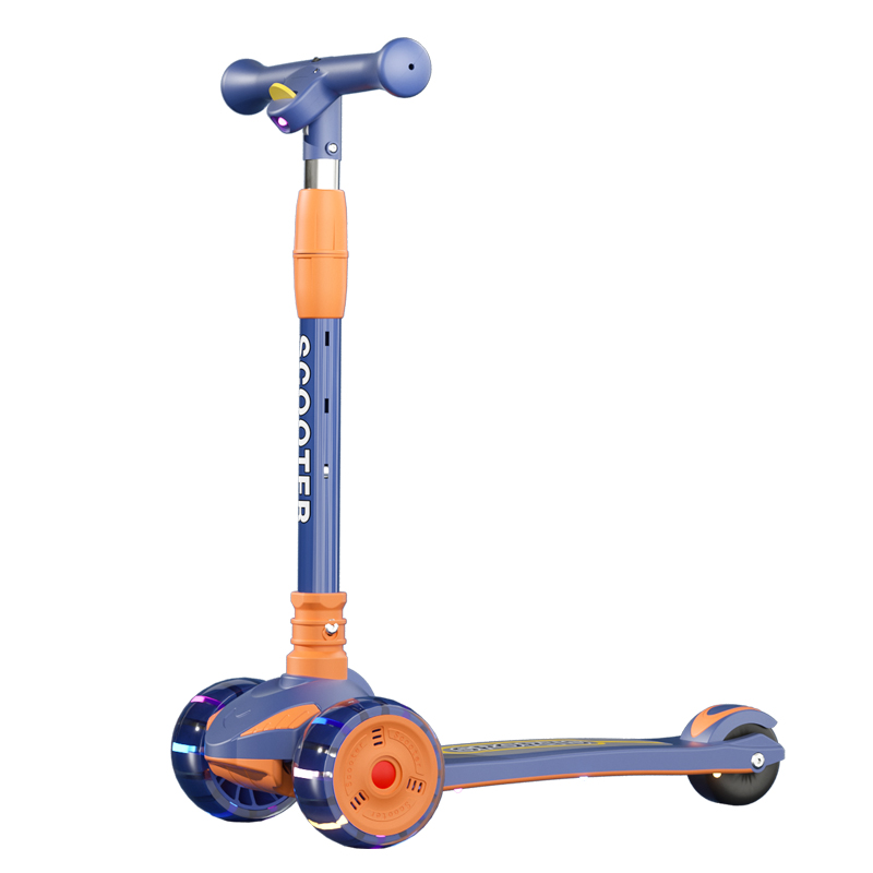 新款滑板车儿童滑滑车2-12岁男女宝宝户外玩具车三轮闪光踏板折叠