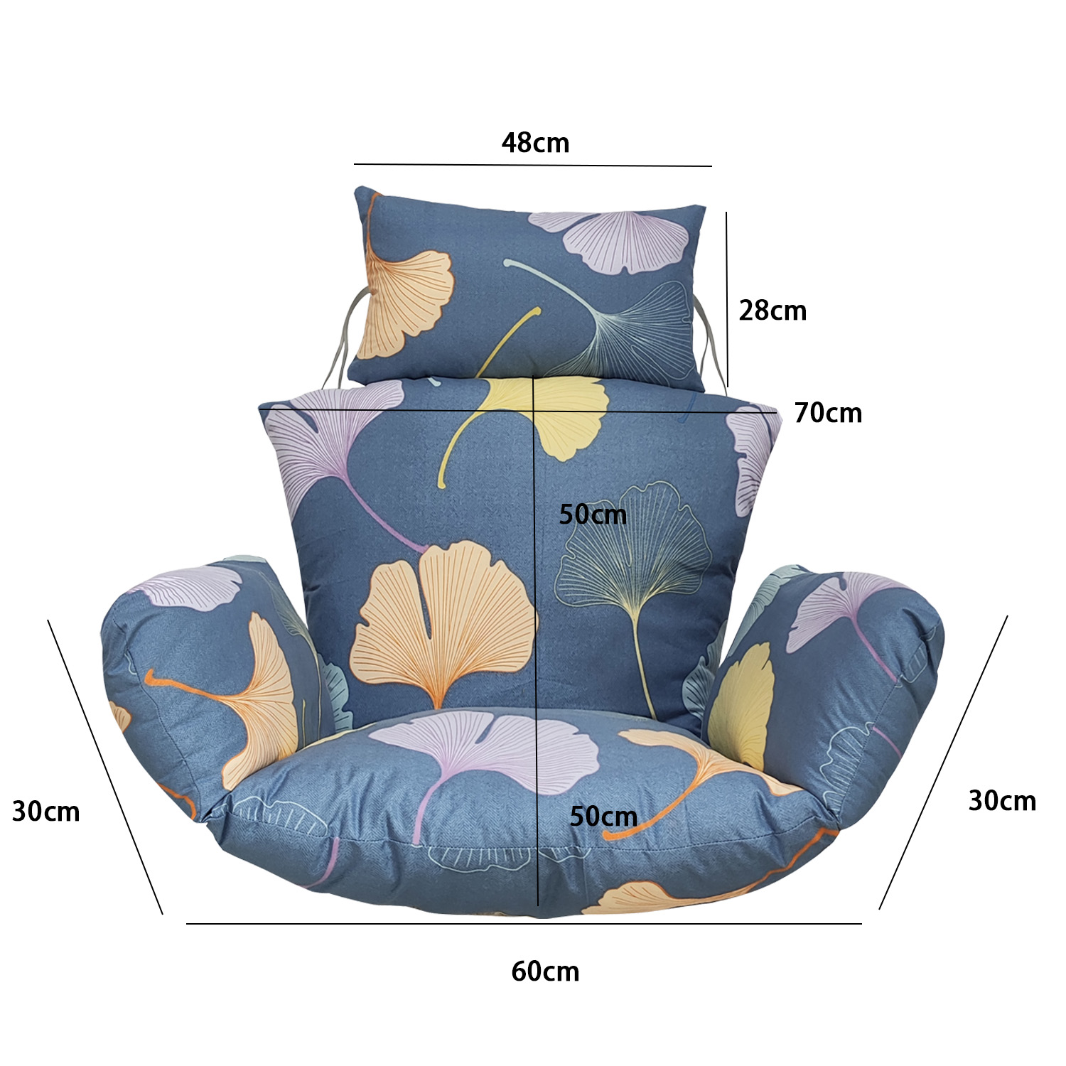 欧式吊篮椅垫四季通用可拆洗两面用高回弹坐垫舒适吊篮椅加厚坐垫