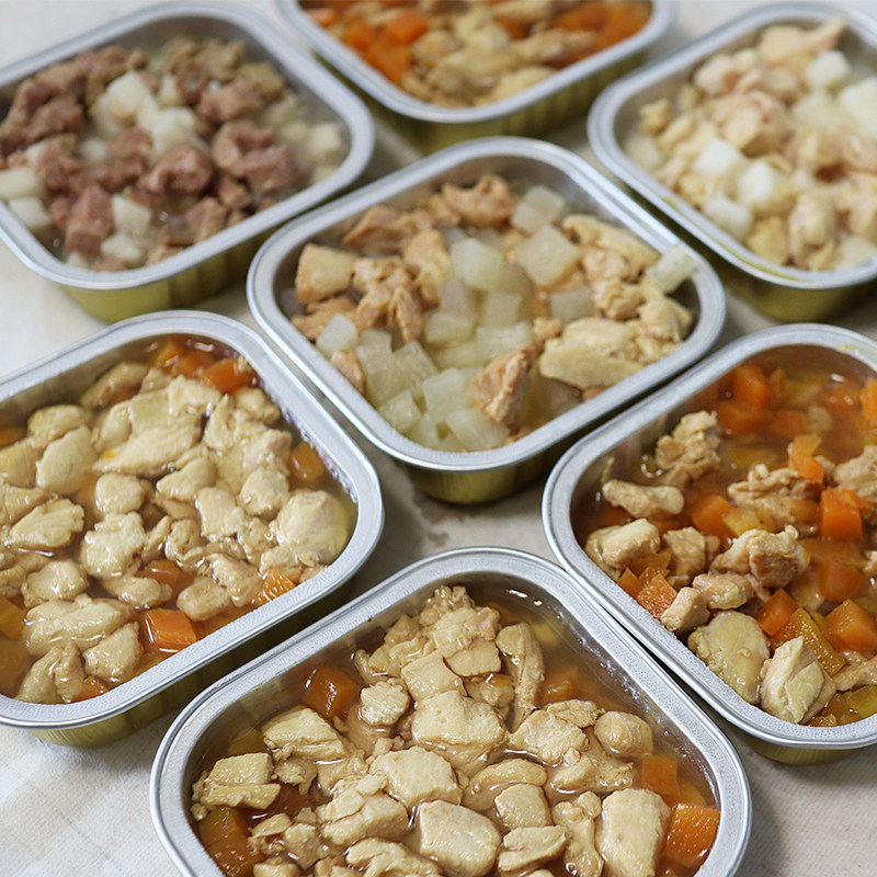 汪小七 自制宠物餐盒罐头鲜食狗零食幼犬成犬挑食拌饭80g*12盒,淘宝优惠券,粉丝福利购,淘宝优惠卷