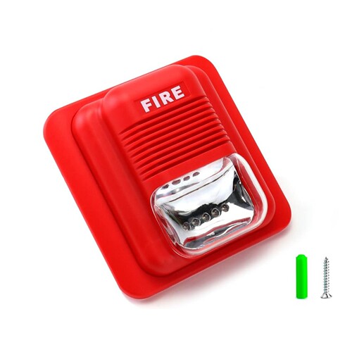 消防报警喇叭 119火灾报警LED闪灯警号 12V 24V消防声光报警器 - 图3