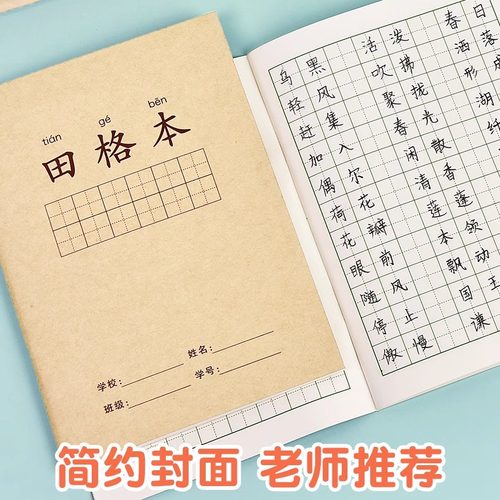 小学生写字本家庭作业本子全国标准统一田字格本生字本汉语拼音本数学本幼儿园儿童一年级二三年级田格本文具-图2