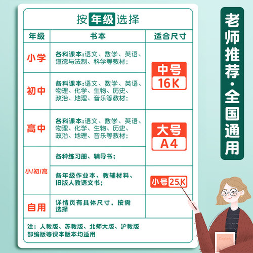 自粘包书皮透明磨砂书皮纸课本包书膜小学生一年级书皮二四年级a4三年级上册16k全套包书纸书本保护套书壳套 - 图0