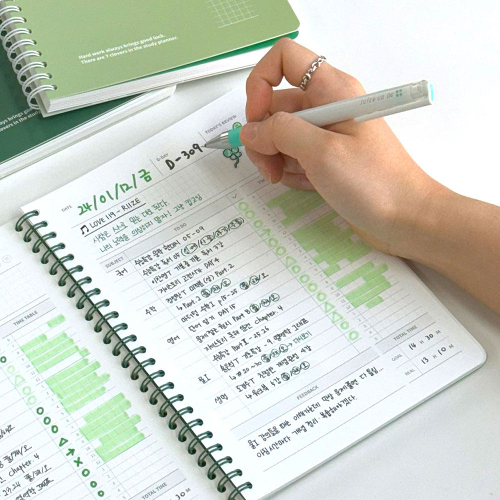 韩国7321幸运草100天学习计划线圈本学生日程时间规划自律日记本,淘宝优惠券,粉丝福利购,淘宝优惠卷