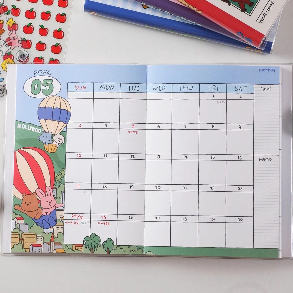 韩国dailylike可爱彩页2026日程本胶套周计划手账本记事本mybuddy,淘宝优惠券,粉丝福利购,淘宝优惠卷