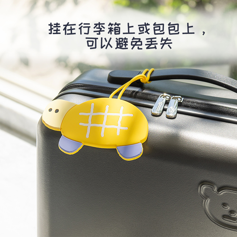 韩国romane卡通硅胶旅行箱行李牌防水吊牌拉杆箱托运防丢挂件背包 - 图3
