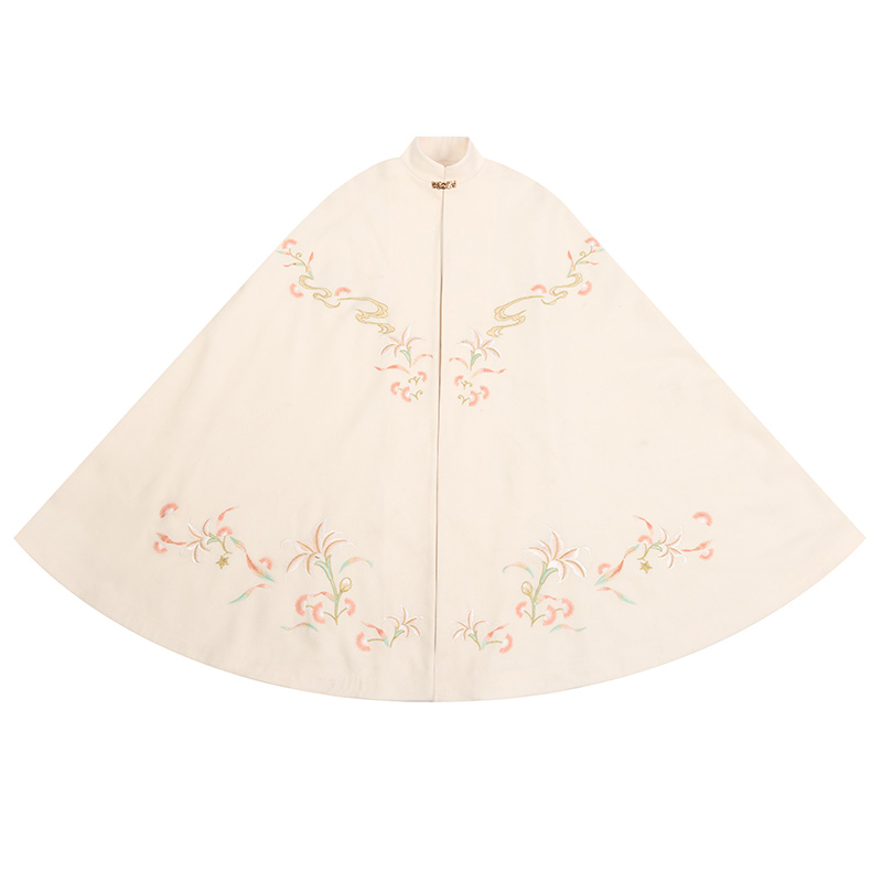 重回汉唐旗舰店重回汉唐原创汉服女装斗篷岁无忧中国风刺绣长款披风加绒加厚冬季3