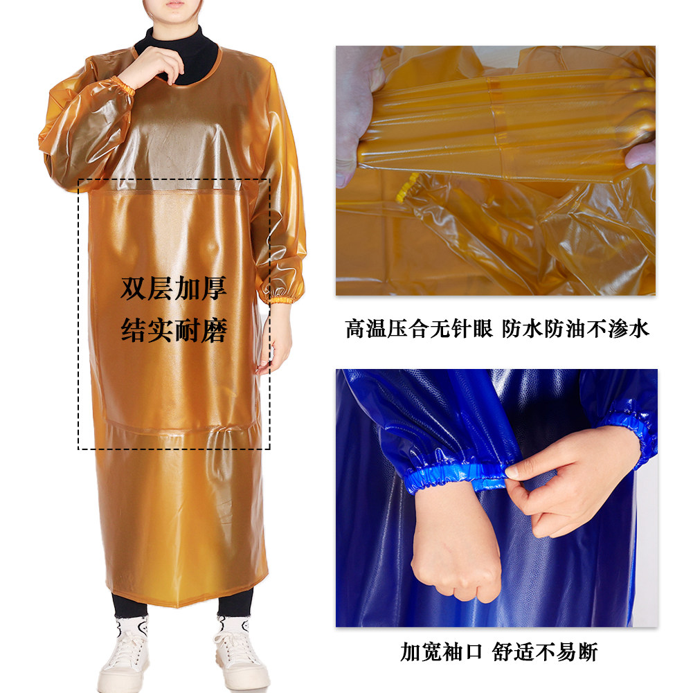 牛筋加厚防水防油耐酸碱罩衣耐磨围裙化工厂屠宰场石材长袖反穿衣,淘宝优惠券,粉丝福利购,淘宝优惠卷