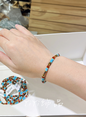 2025爆款精致天然蓝松虎眼石3mm手链女时尚百搭气质轻奢手串手饰