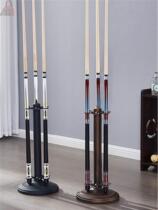 Billiards Landing Pole Rack Wall-mounted Polo Room Male bar Vertical porous multi-section solid wood club shelves