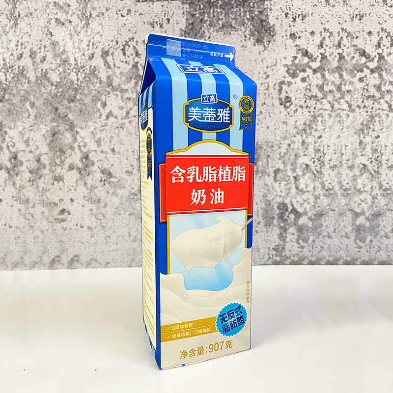 立高美蒂雅乳脂奶油907g*12瓶动植脂奶油鲜奶油混合奶油蛋糕慕斯-图0