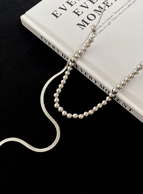 轻奢小众串珠项链气质锁骨链