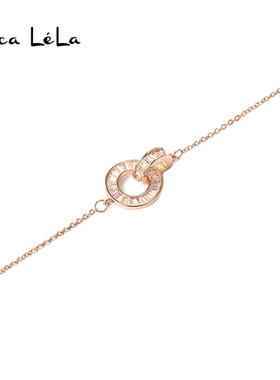 玫瑰金圆环项链女时尚简约