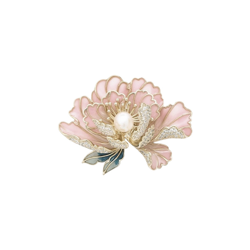 牡丹花朵胸针女国风高端精致时尚胸花饰品高级感轻奢西装别针配饰,淘宝优惠券,粉丝福利购,淘宝优惠卷