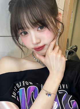 紫色库洛米铃铛手镯女款2024