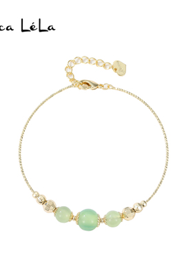 绿色串珠手链女款轻奢小众精致