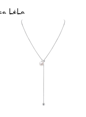 珍珠款抽拉式项链轻奢