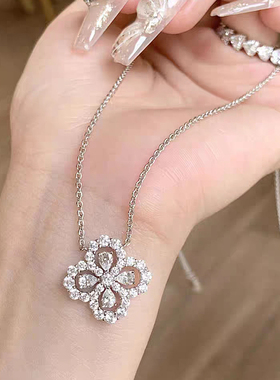 四叶草吊坠项链轻奢小众