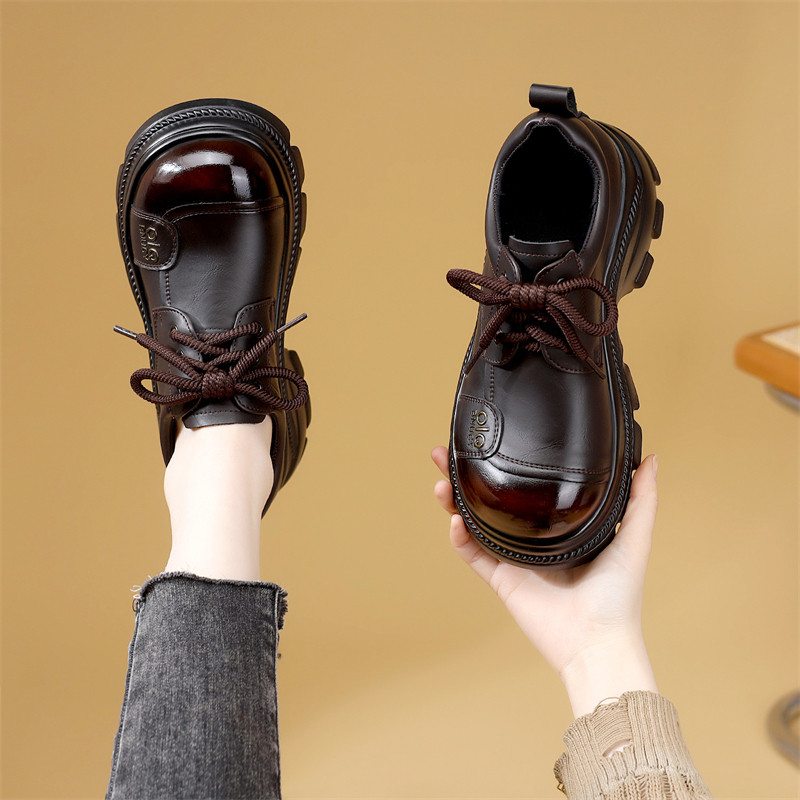 英伦风厚底乐福鞋女深口单鞋交叉绑带圆头中跟舒适轻便复古小皮鞋,淘宝优惠券,粉丝福利购,淘宝优惠卷