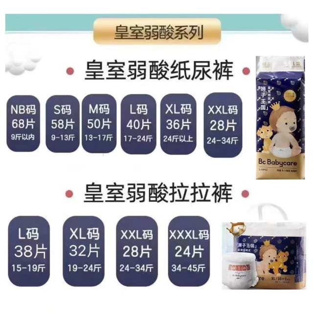 Babycare皇室弱酸狮子王国升级纸尿裤NBS拉拉裤XLXXL亲肤超薄透气 - 图0