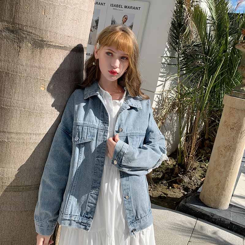 韩版宽松秋装新款女装大码 牛仔套装外套减龄连衣裙 2019 夏大大胖 mm 韩版宽松秋装新款女装大码 牛仔套装外套减龄连衣裙 2019 夏大大胖 mm