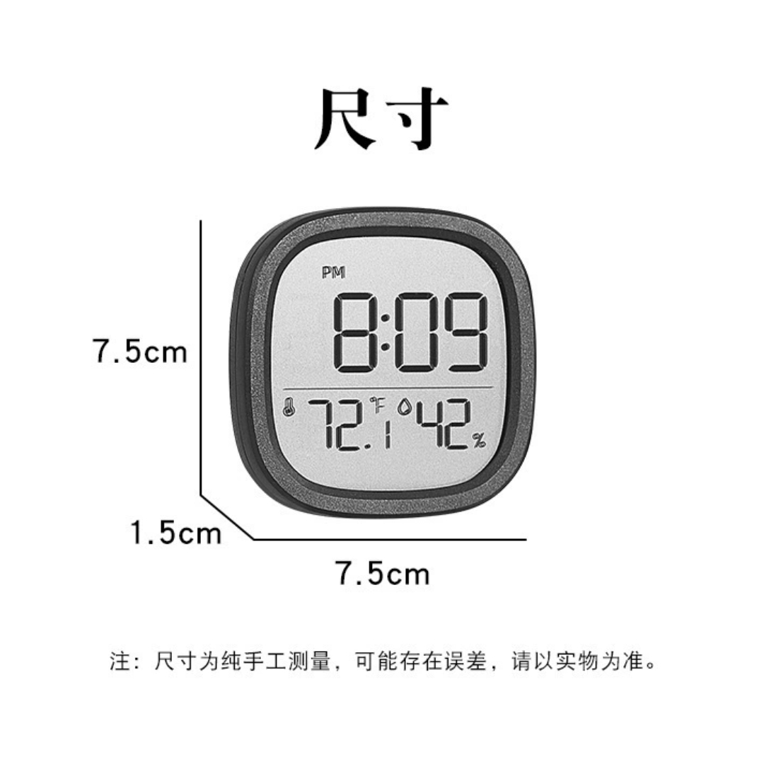 冰箱磁吸时钟室内家用电子厨房闹钟壁挂温湿度计LCD屏高精密磁铁 - 图2