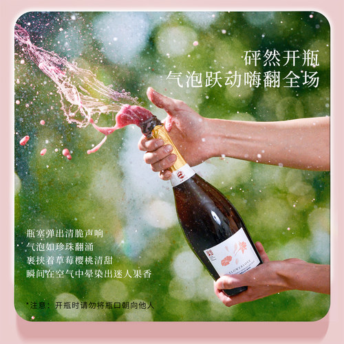 买一送一长白山微醇起泡酒香槟红葡萄酒甜型女士气泡酒果酒0.6度 - 图2