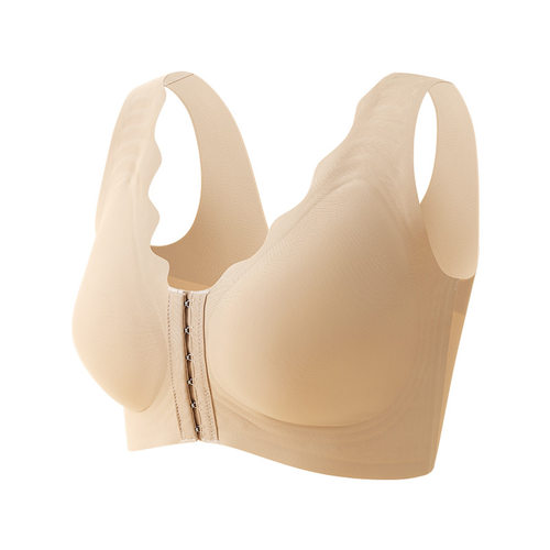 无痕前扣内衣薄无钢圈大胸显小胸罩大码孕妇产后哺乳背心文胸女士 - 图3