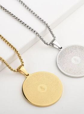 复古钛钢佛牌吊坠不掉色