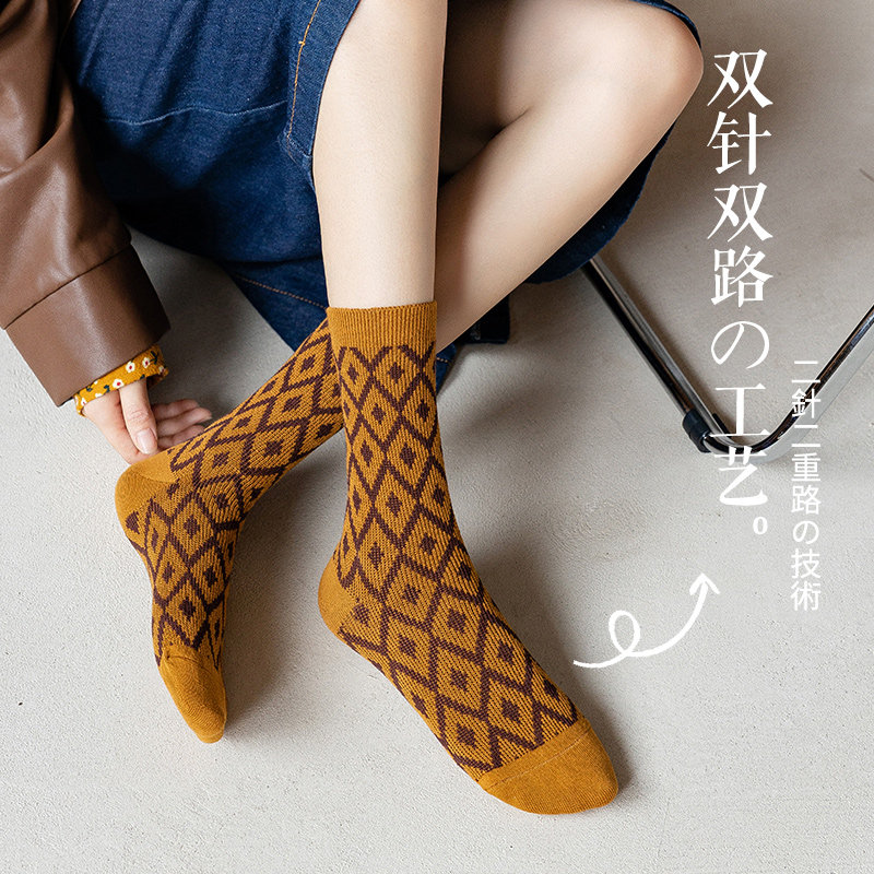 ins潮中筒袜 senz短袜/打底袜/丝袜/美腿袜