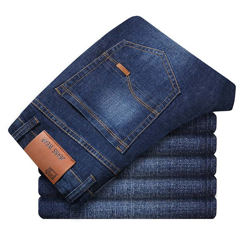 【买一送三】男士弹力牛仔裤直筒宽松休闲耐磨工作中年长裤男潮流