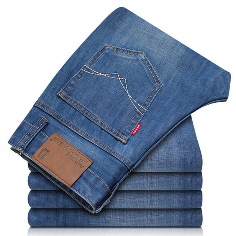 【买一送三】男士弹力牛仔裤直筒宽松休闲耐磨工作中年长裤男潮流